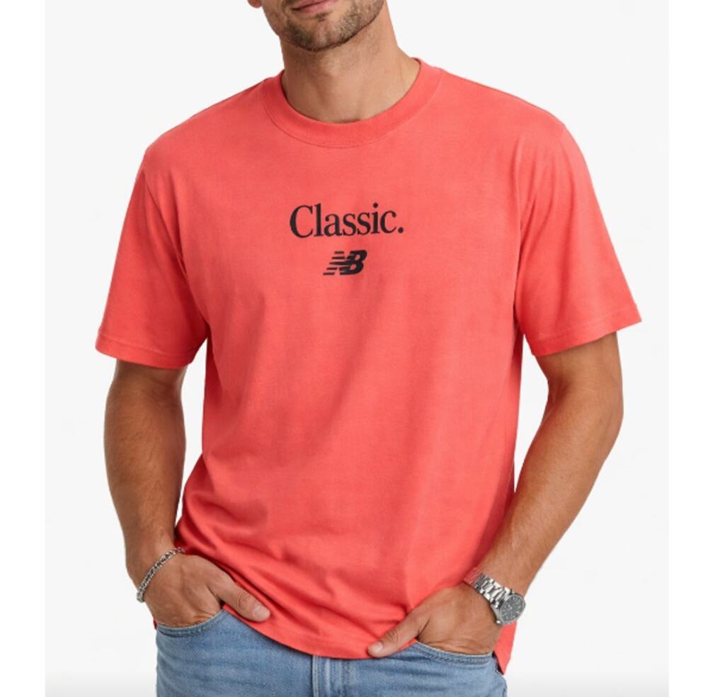 New Balance Men's Red Classic Timeless Oversized Tee Size S